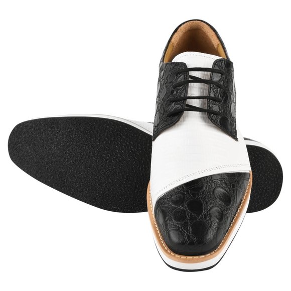 Lucky Mens Croco Lizard Print Genuine Leather Oxford Dress Shoes main image 3